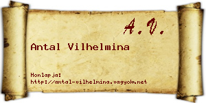 Antal Vilhelmina névjegykártya
