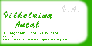 vilhelmina antal business card
